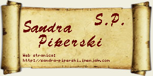 Sandra Piperski vizit kartica